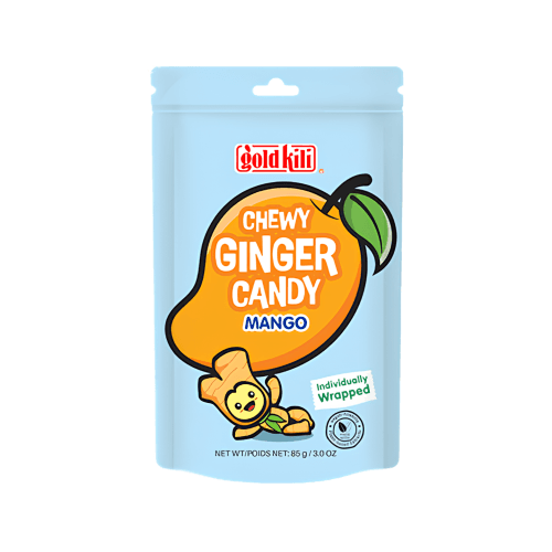 Miękkie cukierki imbirowe o smaku mango GOLD KILI 85g