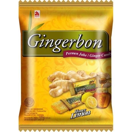 Cukierki Imbirowe o smaku Cytryny i Miodu GINGERBON 125g