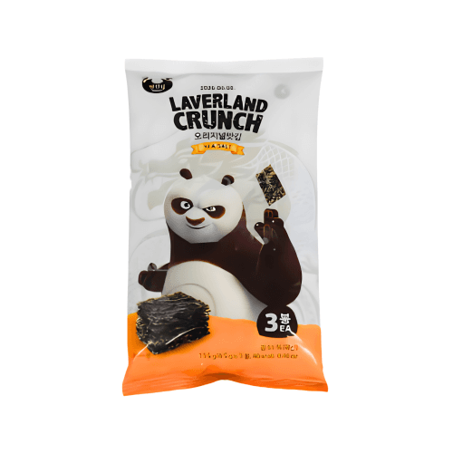 Snack z wodorostów z solą morską "Kung Fu Panda" LAVERLAND CRUNCH 4.5g x 3szt/ op