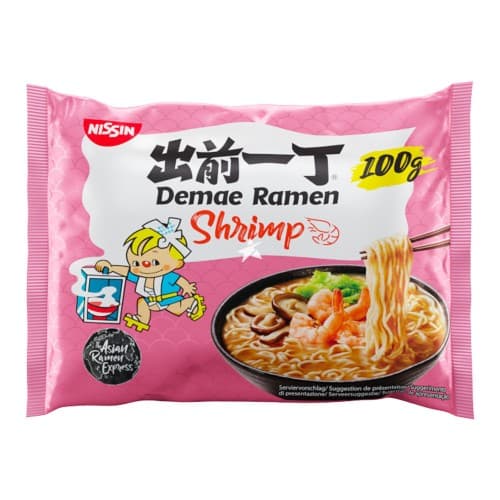 Zupa błyskawiczna makaron ramen o smaku krewetkowym NISSIN 100g