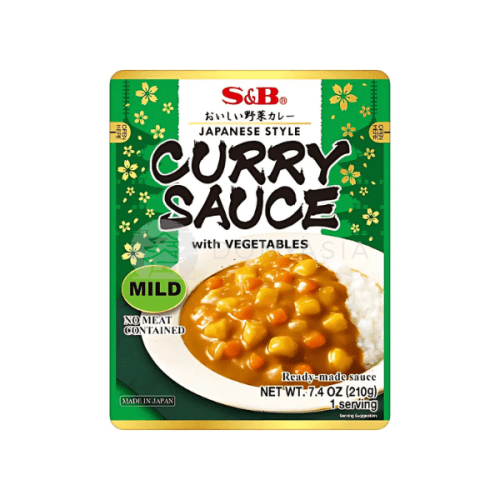 Japońskie sos curry łagodny z warzywami S&B 205ml