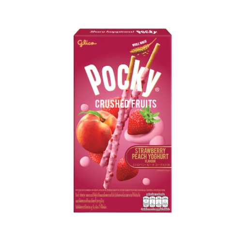 Pocky o smaku brzoskwiniowo - truskawkowym GLICO 38g