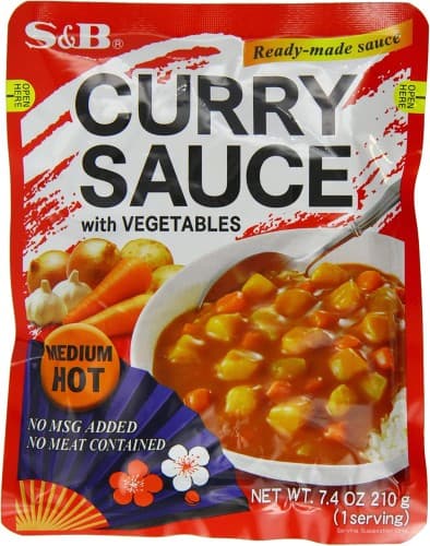 Japońskie curry średnio ostre z warzywami S&B 205ml