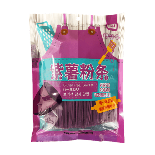 Cienki makaron z fioletowego ziemniaka JING YI GEN 500g