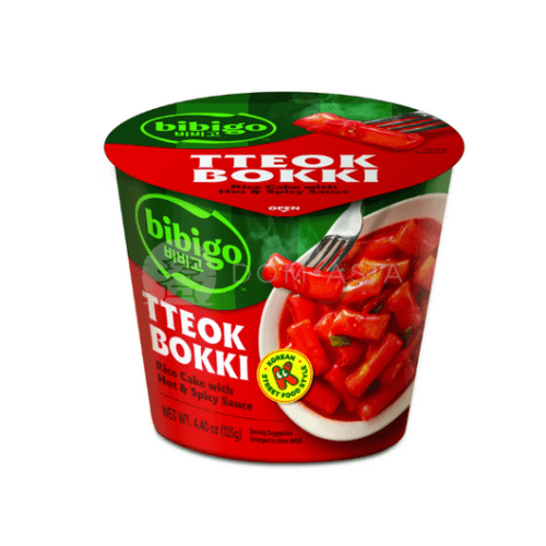 Kluski ryżowe tteokbokki z sosem pikantnym BIBIGO 125g