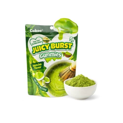 Żelki nadziewane dwuwarstwowe o smaku matcha COKOC 60 g