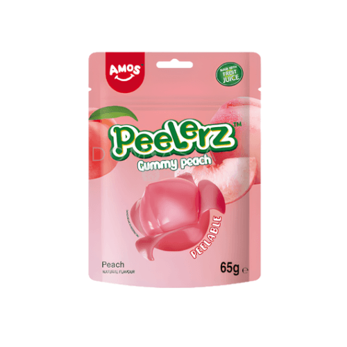 Żelki o smaku brzoskwiniowym AMOS 65g