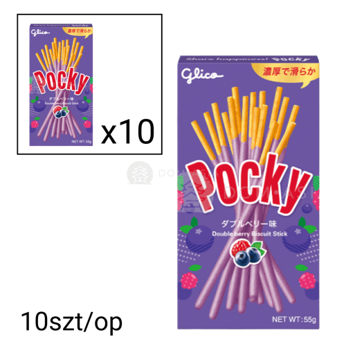 Pocky o smaku jagodowo i malinowym 55g