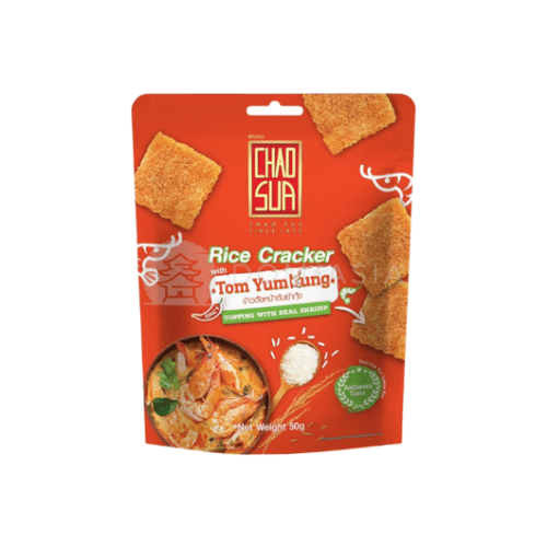 Krakersy ryżowe o smaku Tom Yum Kung CHAOSUA 50g