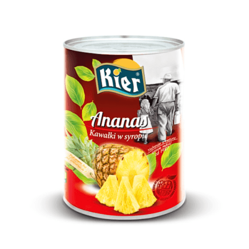 Ananas kawałki w lekkim syropie KIER 565g