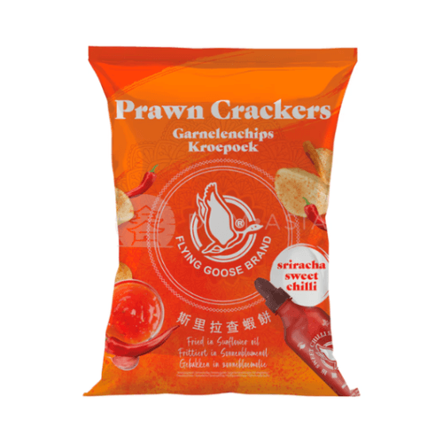 Prażynki krewetkowe Sriracha o smaku słodko-pikantnym FLYING GOOSE 80g
