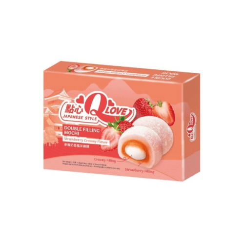 Mochi z podwójnym nadzieniem kremowym o smaku truskawkowym TAIWAN DESSERT 180g