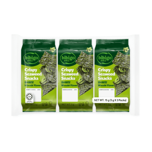 Wodorosty o smaku Wasabi BIBIGO 15g