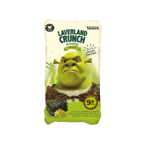 Snack z wodorostów o smaku wasabi "Shrek" LAVERLAND CRUNCH 4.5g x 9szt/ op