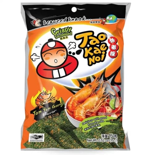 Snack z wodorostów o smaku tomyum TAOKAENOI 59g