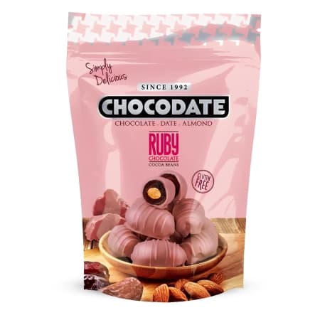 Daktyle w czekoladzie rubinowej CHOCODATE RUBY 90 g